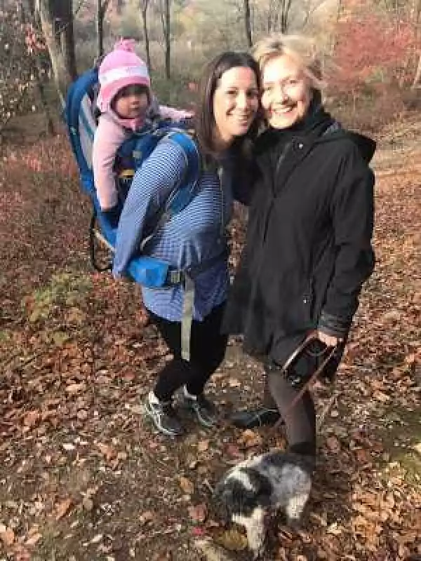 Mother-daughter hikers spotted Hillary Clinton going on a hike